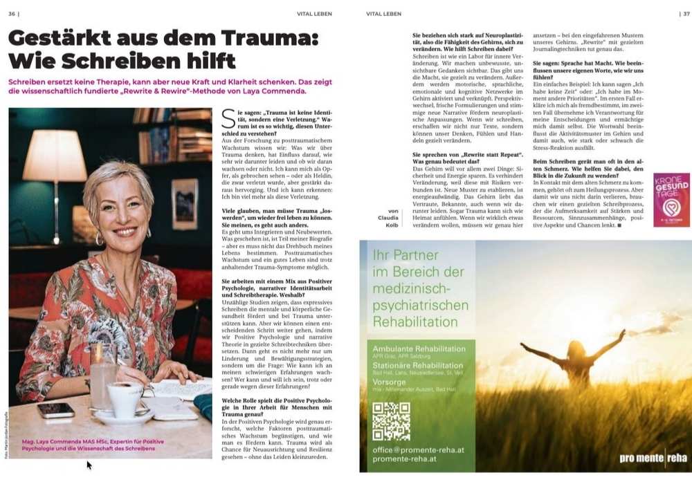 Gestärkt aus dem Trauma - wie Schreiben wirkt